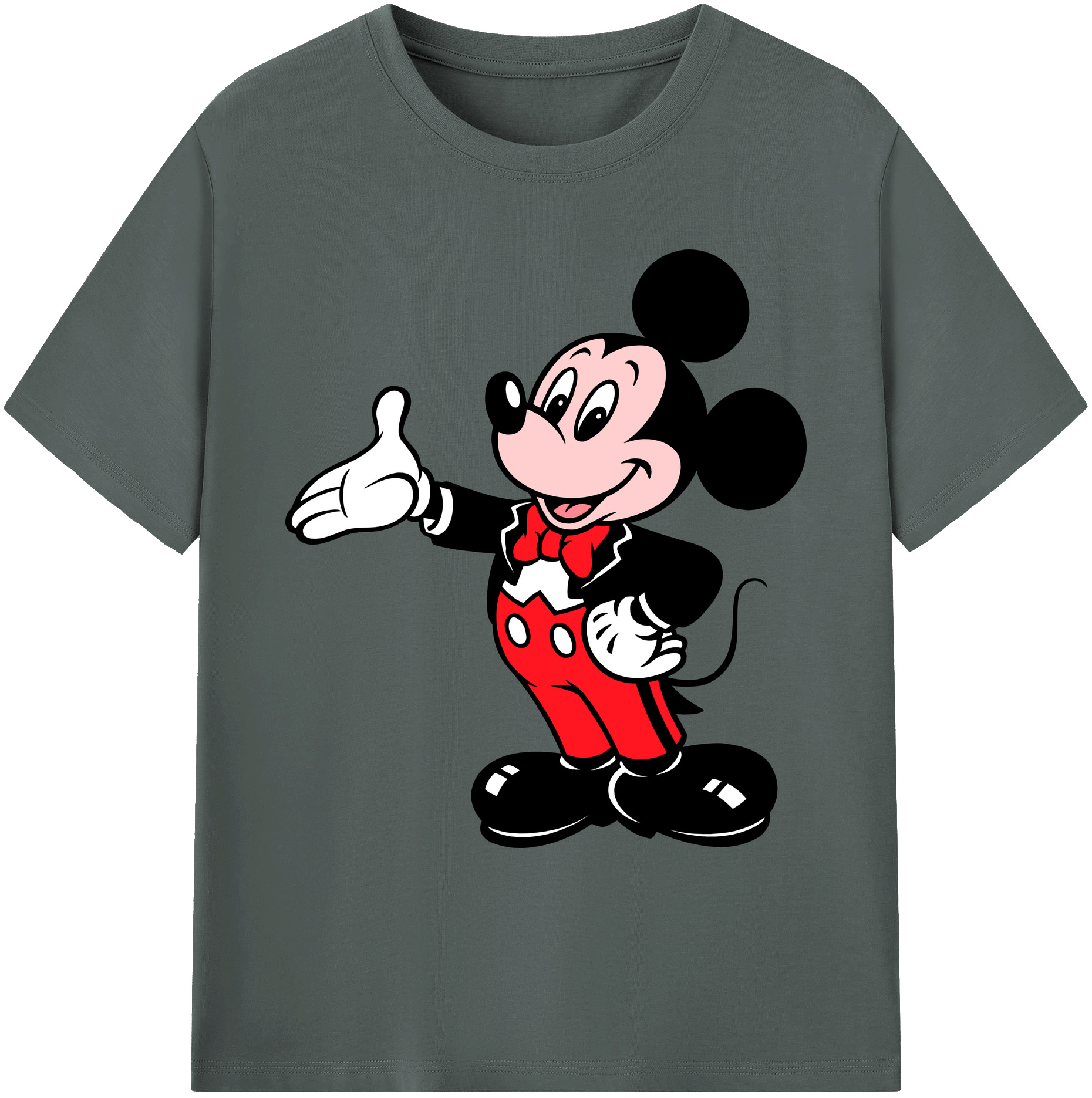 ミッキーマウス Mickey Mouse 綿100％ メンズ半袖Tシャツ｜肌触りやわらか＆通気性